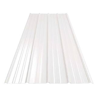 Gibraltar Building Products 12 ft. SM-Rib Galvalume Steel 29-Gauge RoofSiding Panel in White 987611