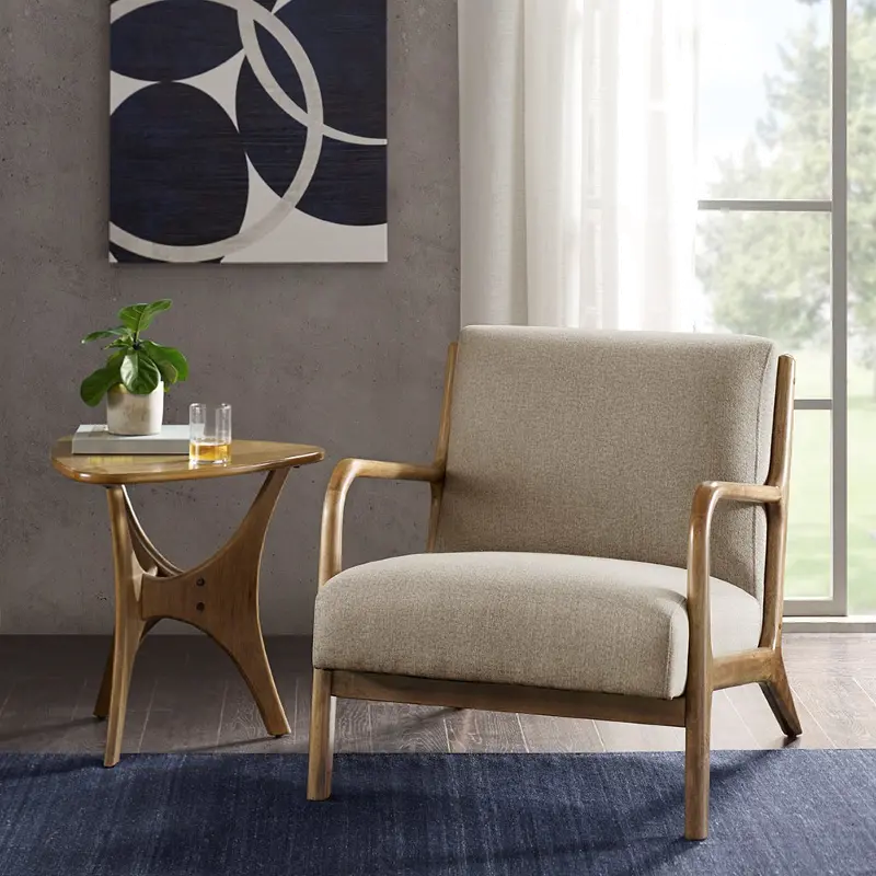 Novak Taupe Accent Chair