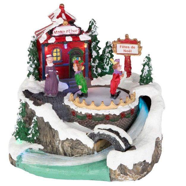 Led Lighted And Animated Christmas Scene Village Display Piece