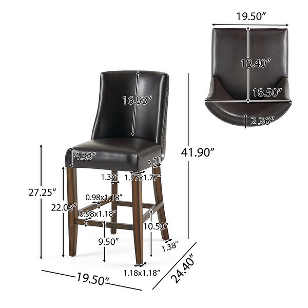 Harman 27-inch Bonded Leather Counter Stool (Set of 2) by Christopher Knight Home