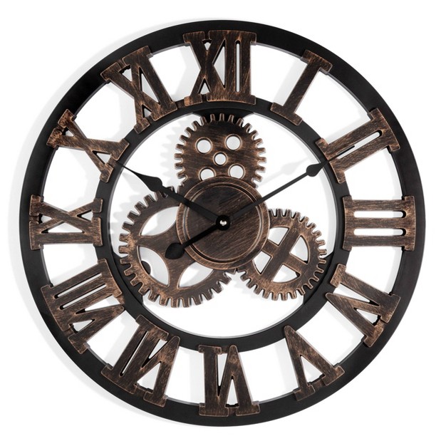 Wall Clock With Raised Gears numbers Westclox