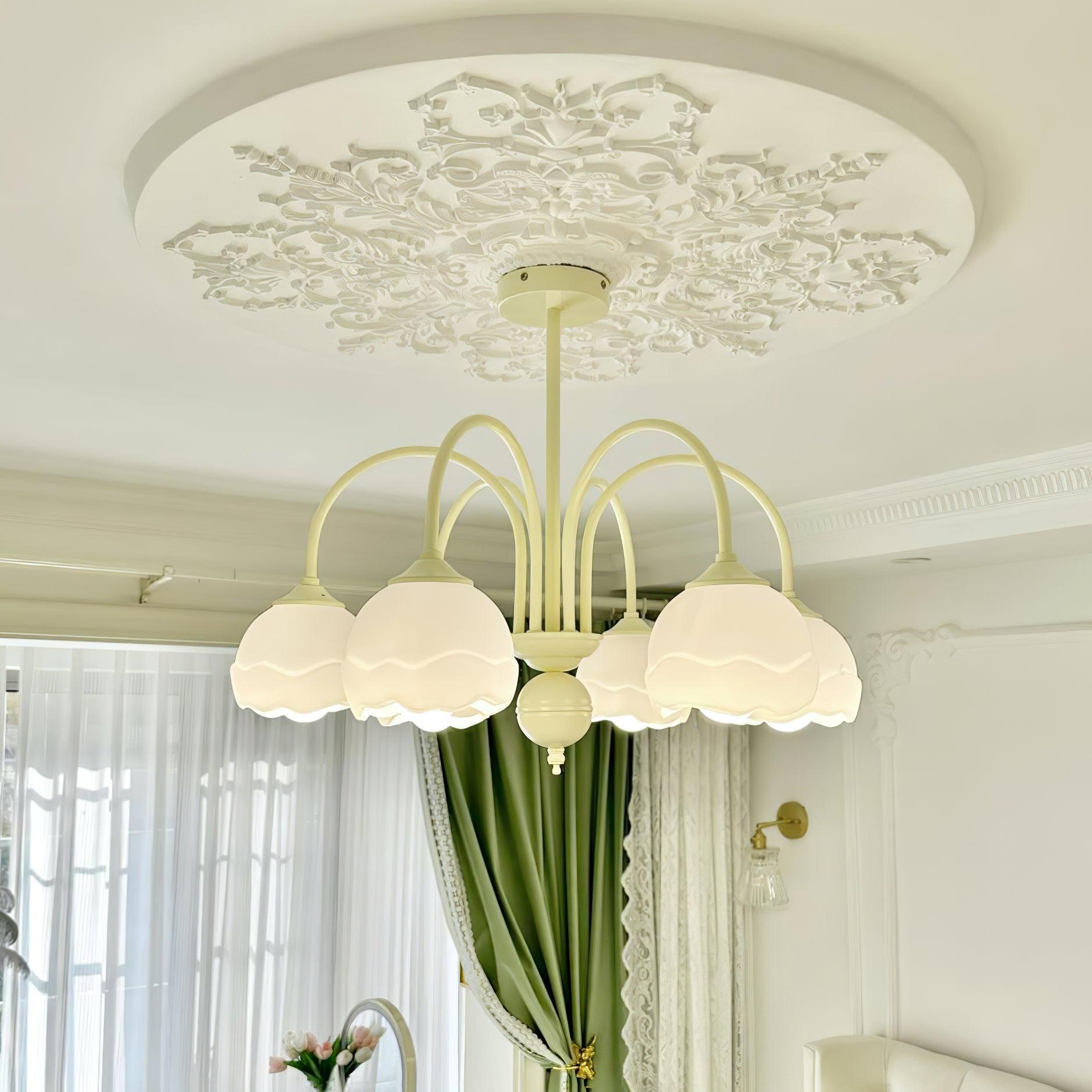 Creamy Glass  Chandelier