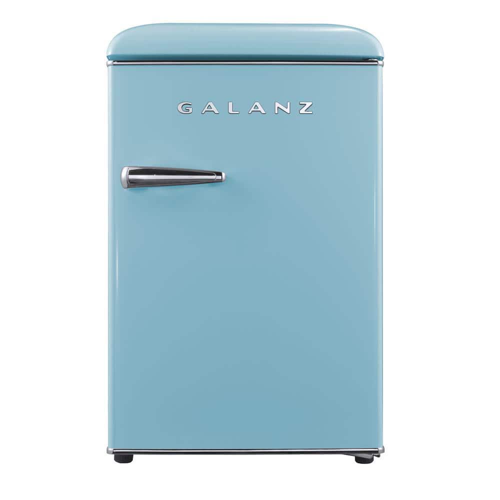 Galanz 25 cu ft Retro Mini Fridge in Bebop Blue with Chiller