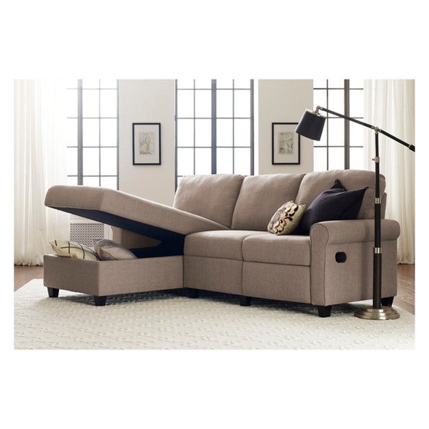 Copenhagen Reclining Sectional With Left Storage Chaise Serta