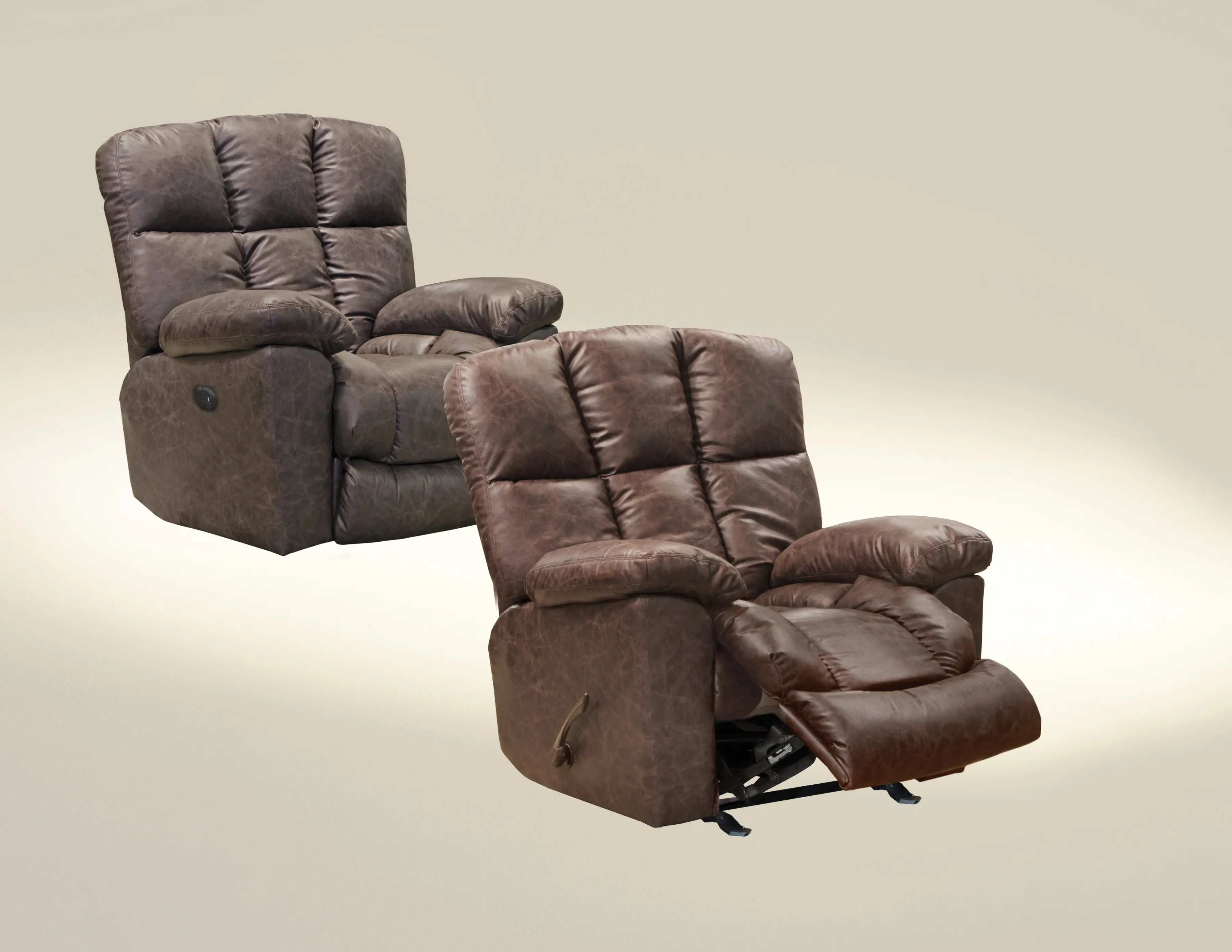 Mayfield Graphite Brown Power Rocker Recliner