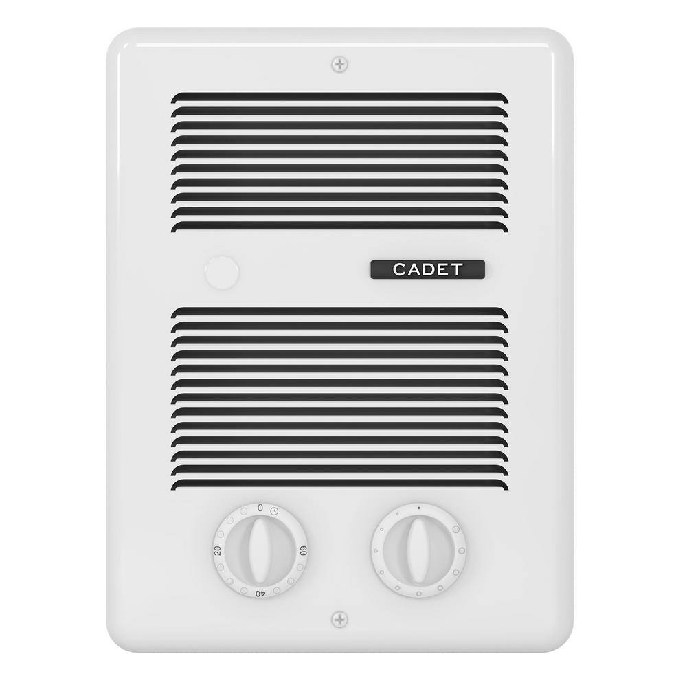 Cadet 120240-volt 1000-watt Com-Pak Bath In-wall Fan-forced Electric Heater in White with Timer CBC103TW