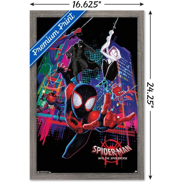 Trends International Marvel Cinematic Universe Spider man Into The Spider verse Group Framed Wall Poster Prints