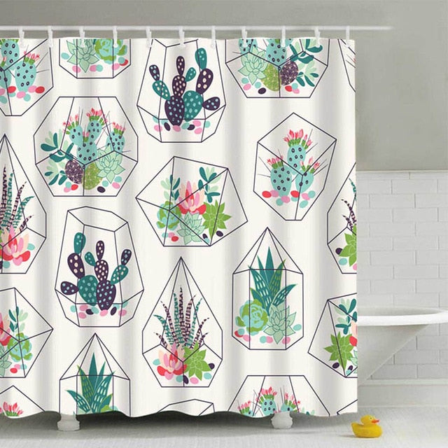 Sea Turtle Print Waterproof Shower Curtain Polyester Fabric Bath Curtain Octopus Washable Home Bath Decor Curtains With 12 Hooks