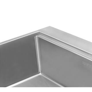 Ruvati Drop-In Stainless Steel 33 in. Workstation Ledge Topmount Kitchen Sink 16-Gauge Single Bowl RVH8003