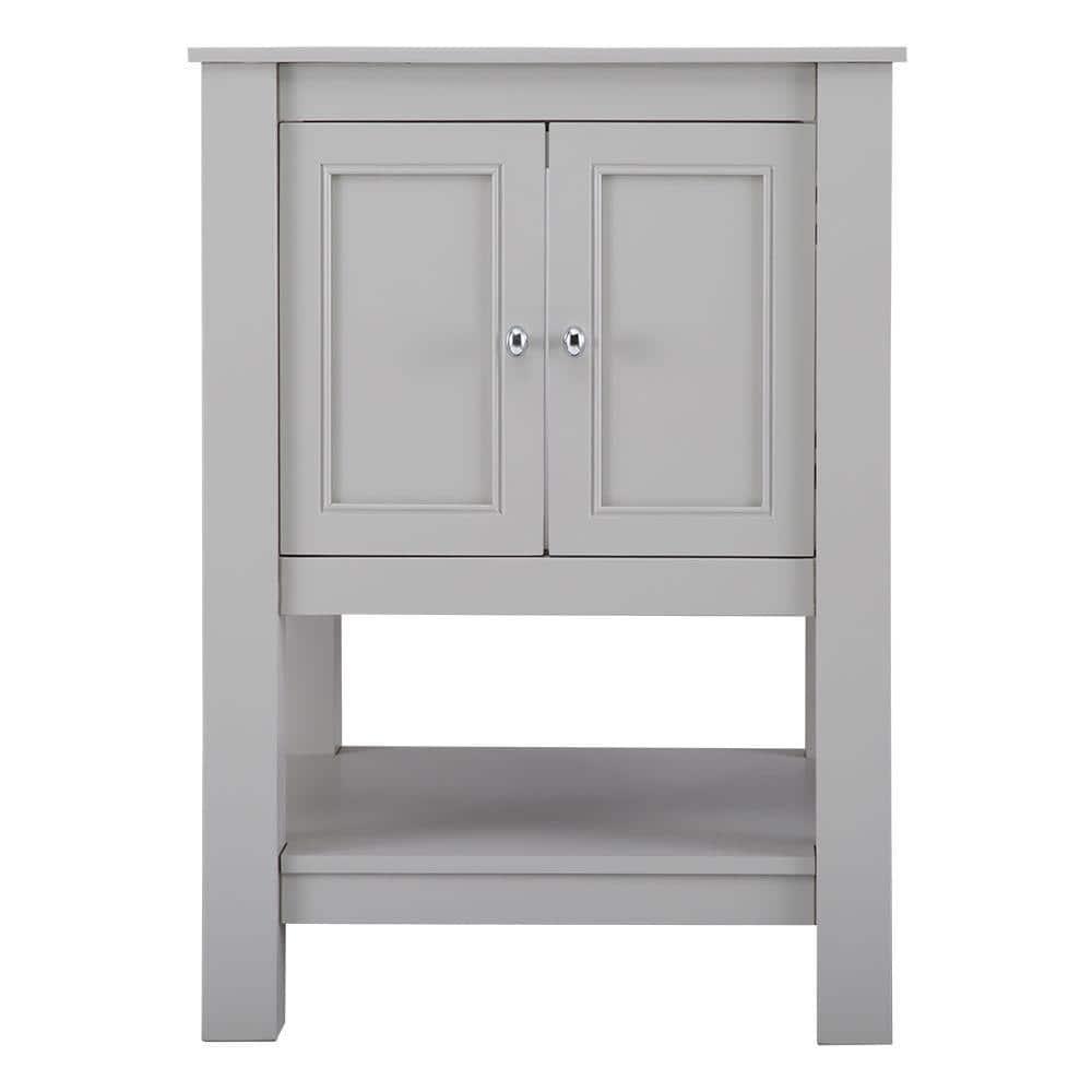 Home Decorators Collection Gazette 24 in W x 2175 in D x 34 in H Vanity Cabinet Only in Grey