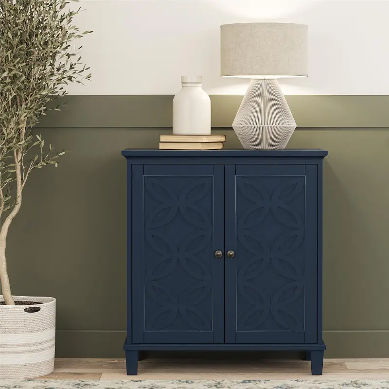 Celeste Navy Double Door Accent Cabinet