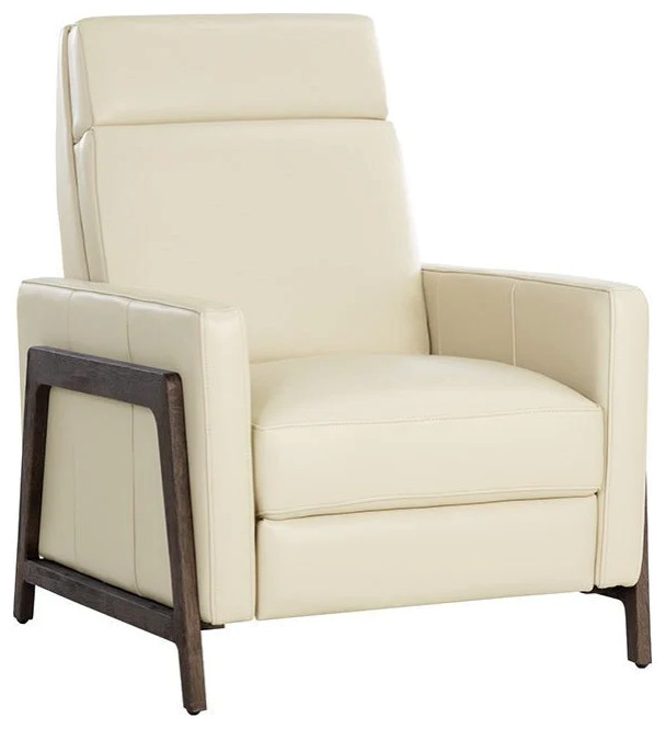 Alana Recliner  Astoria Cream Leather   Contemporary   Recliner Chairs   by Virgil Stanis Design  Houzz