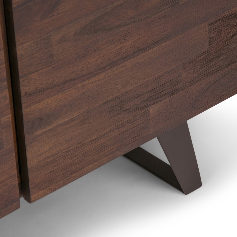 WYNDENHALL Mitchell SOLID WOOD and Metal 39 inch Wide Modern Industrial Medium Storage Cabinet   39\