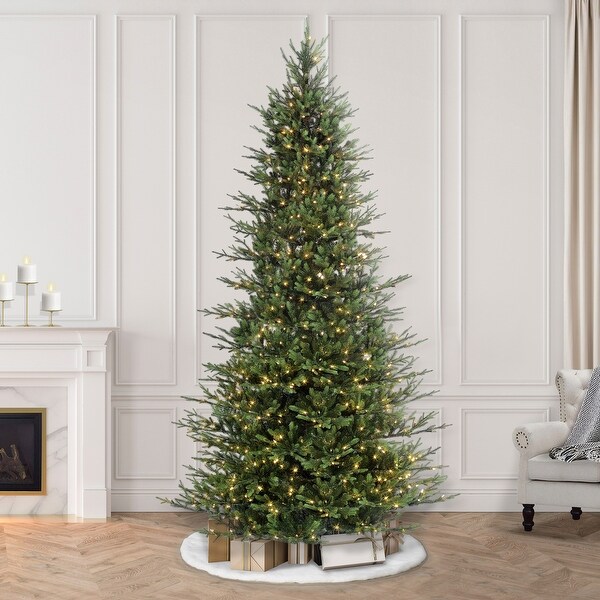 Puleo International 9 ft. Prelit Artificial Slim Balsam Christmas Tree