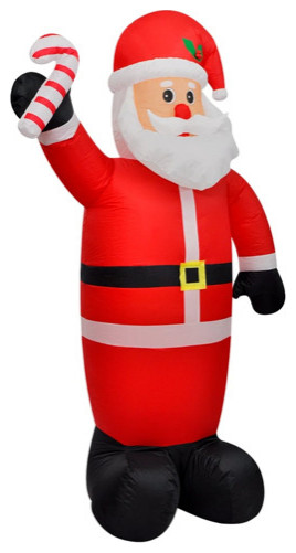 vidaXL Christmas Inflatable Santa Claus Outdoor Blow up Santa Decor for Garden   Christmas Ornaments   by vidaXL LLC  Houzz