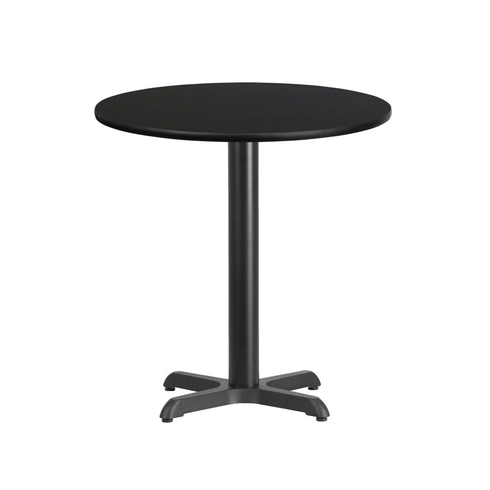 24'' Round Laminate Table Top with 22'' x 22'' Table Height Base   24\