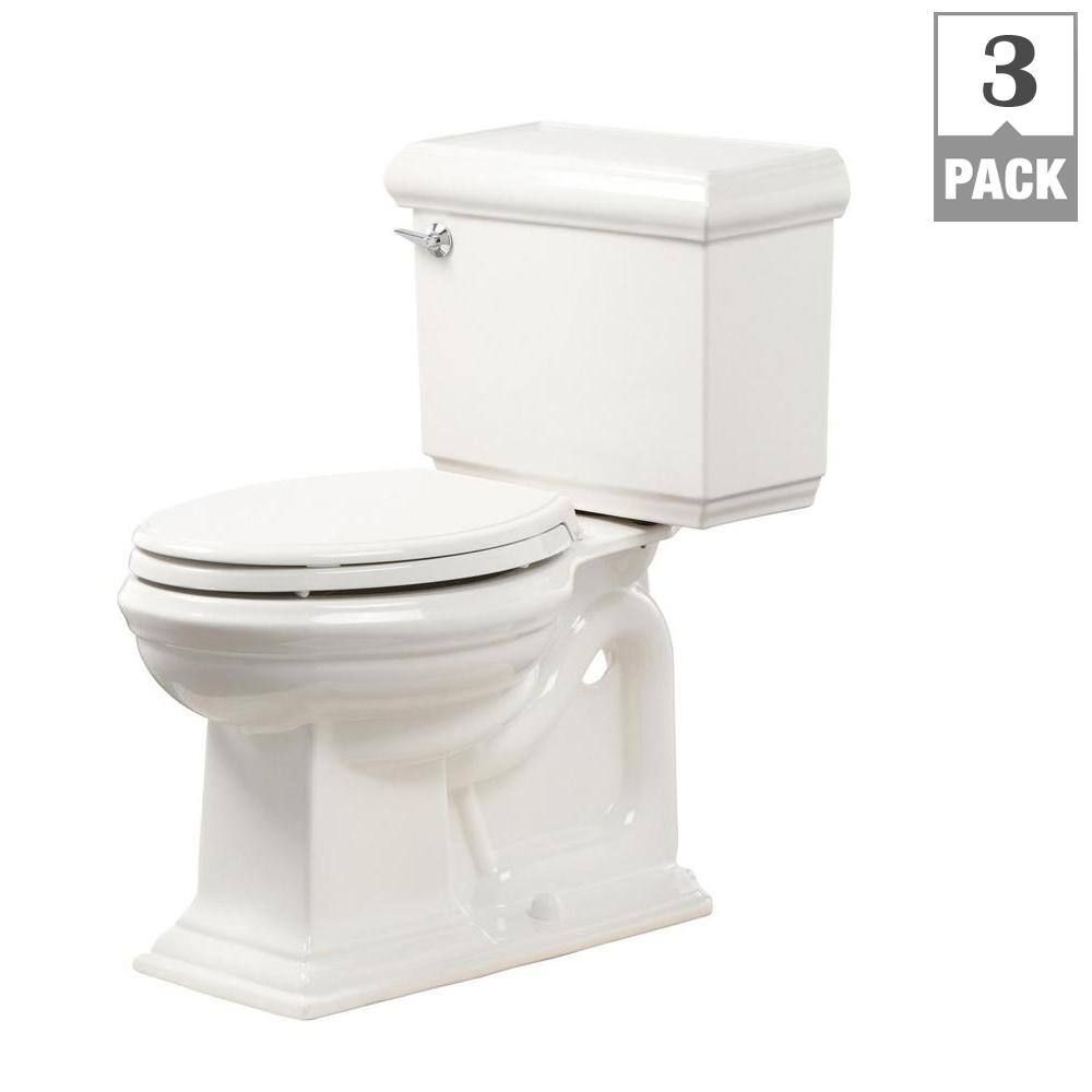 KOHLER Memoirs 2-piece 1.28 GPF Single Flush Elongated Toilet in White Seat Included (3-Pack) K-10493-3-0