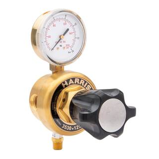 Harris High-Flow Single Gauge Inline Manifold Nitrogen Helium Argon Hydrogen Oxygen Regulator 0-125 PSIG 12 in. FNPT 4000802