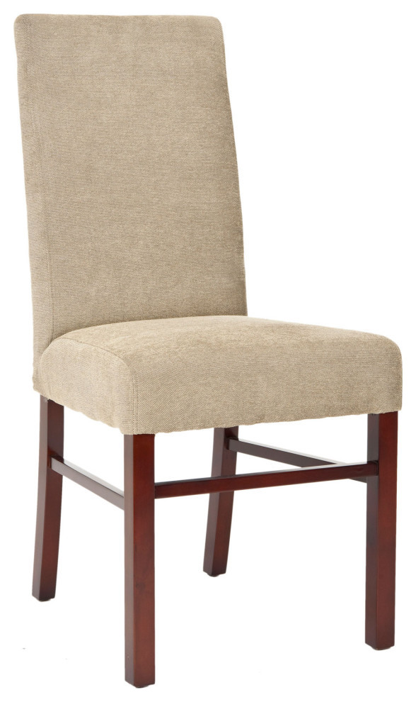 Quincy 20  x27 x27h Side Chair (set Of 2) Sage/Cherry Mahogany   Transitional   Dining Chairs   by AED Luxury Home Decor  Houzz