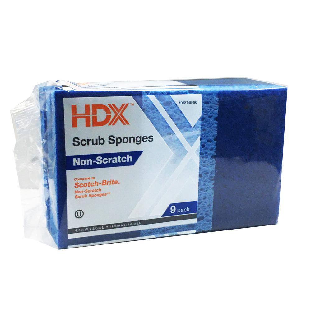 HDX Non-Scratch Scrub Sponge with Scour Pad (9-Pack) 805