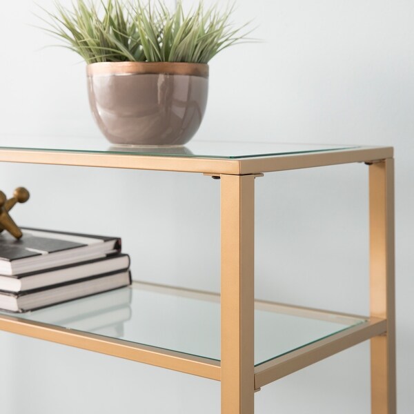 SEI Furniture Price Metal/ Glass Console Table