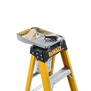 DW 8 ft. Fiberglass Step Ladder 12.2 ft. Reach Height Type 1AA - 375 lbs. Expanded Work Step and Impact Absorption System DXL3410-08