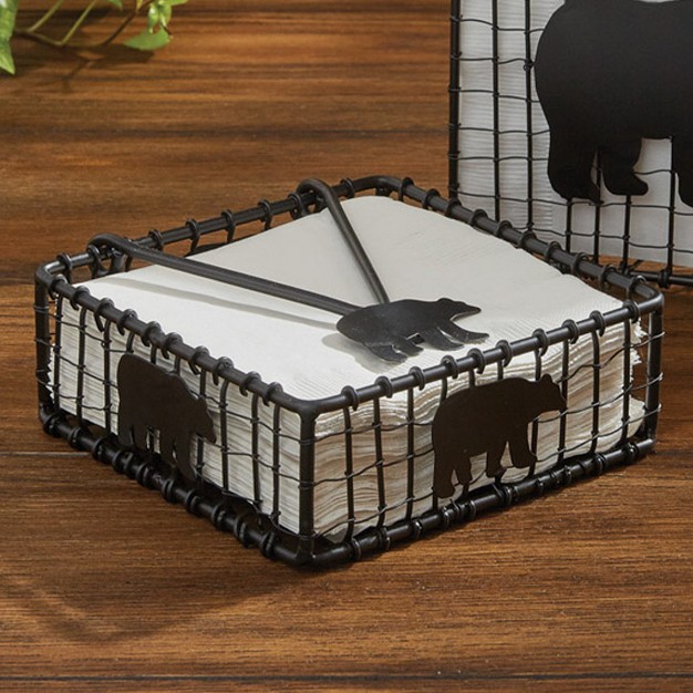 Lodge Black Bear Wire Beverage Napkin Holder