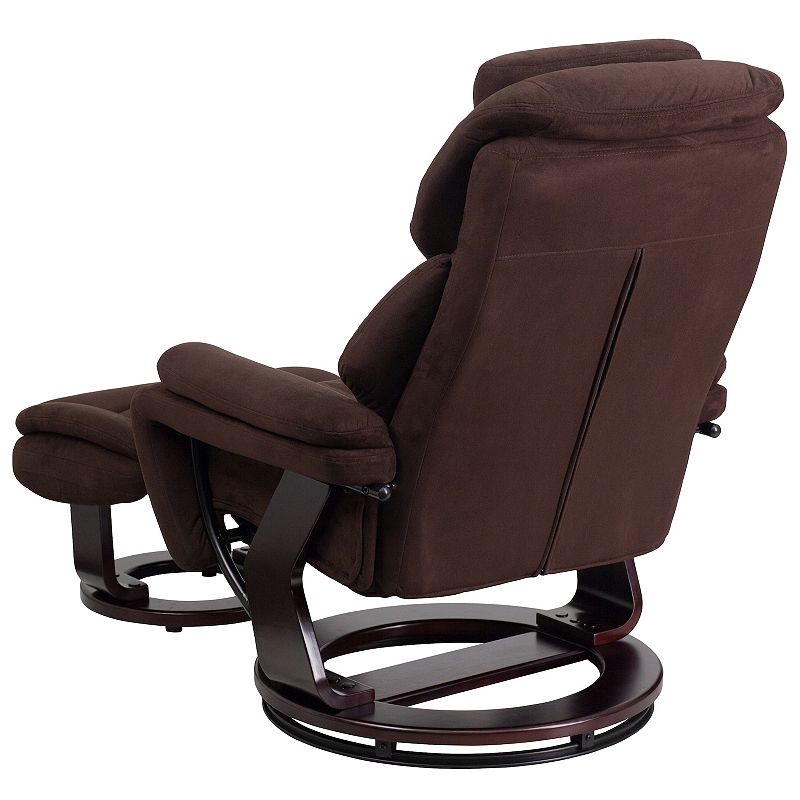 Flash Furniture Swivel Recliner and Ottoman 2-piece Set