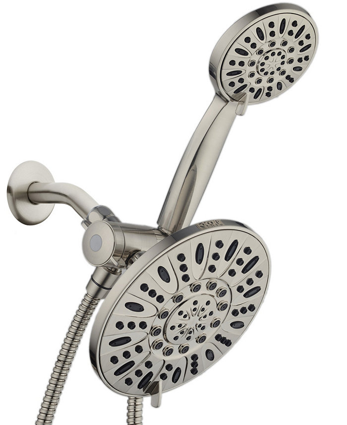 Aquadance High-Pressure 48-Setting Shower Head Combo with Extra-long 6 Foot Hose