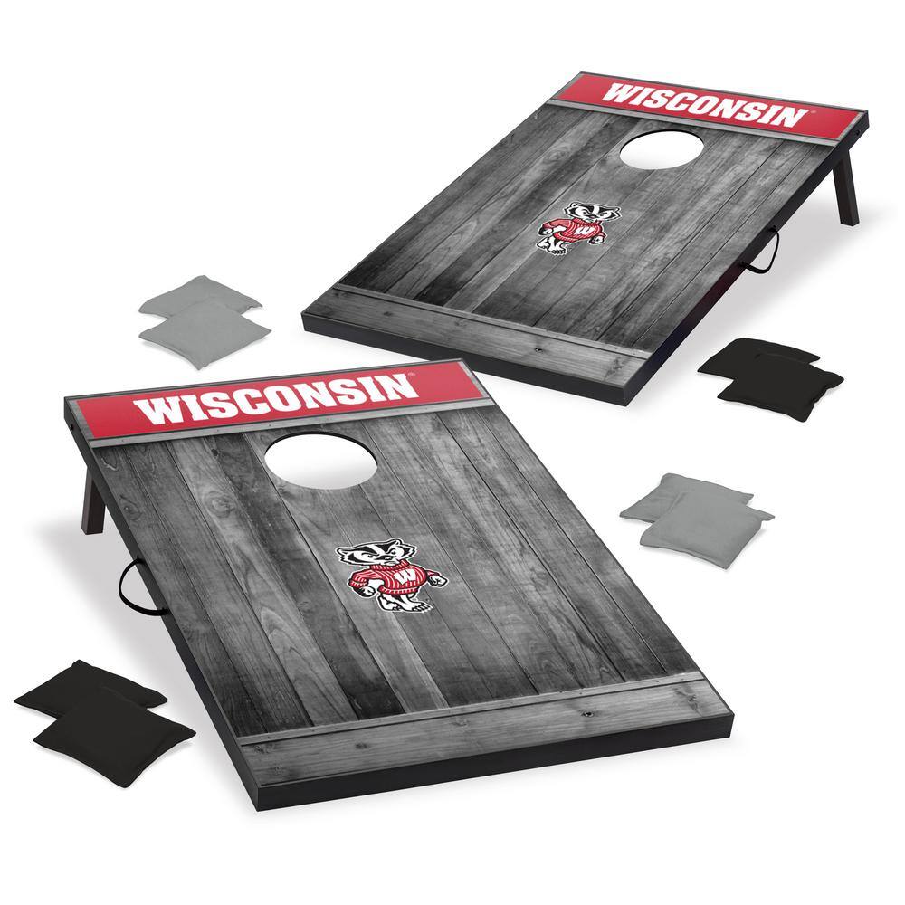 Wild Sports Wisconsin Badgers 24 in. W x 36 in. L Cornhole Bag Toss 1-16023-GW862WD