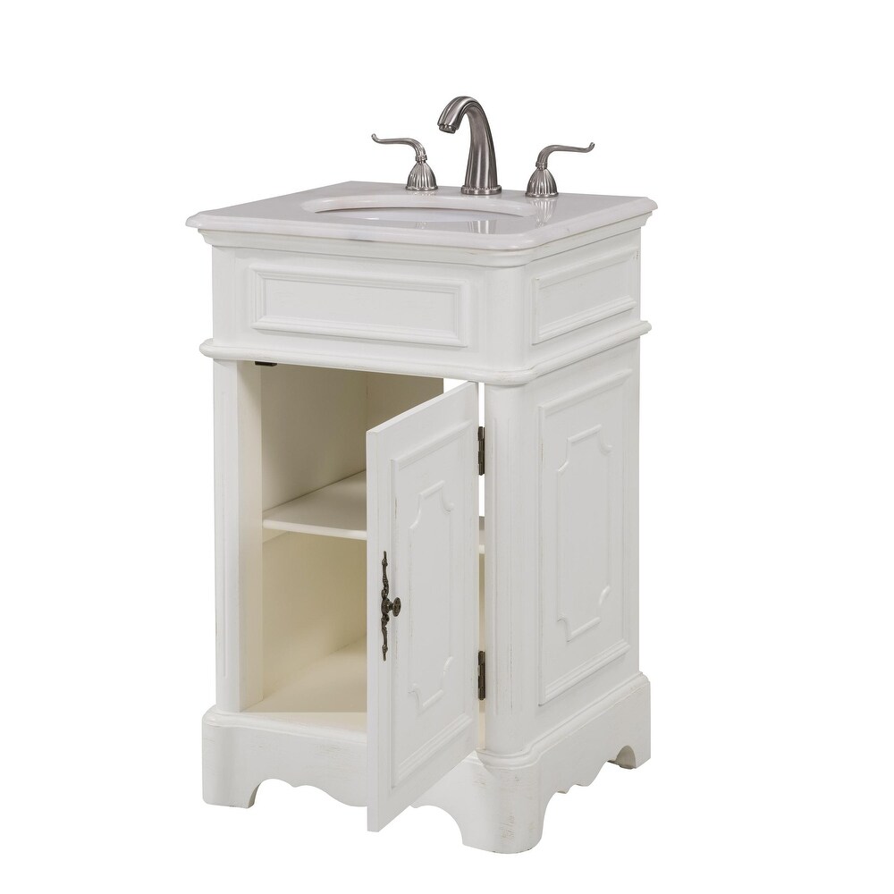 Chalfont Bathroom Vanity Cabinet Set with Marble Top