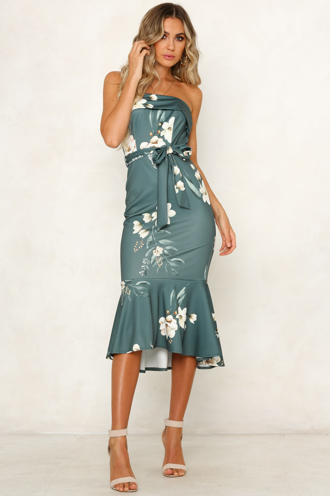 Heart In Hudson Midi Dress Green