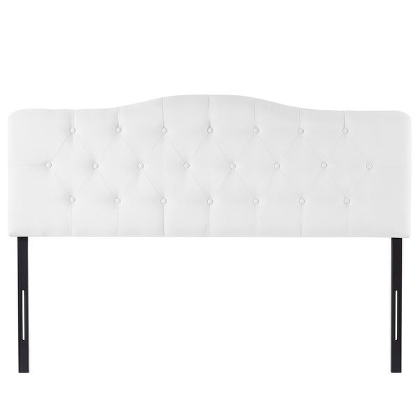 Cassandra Button Tufted Upholstered Headboard， Height Adjustable Headboards，Bed Backboard Premium Padded Fabric Headboard - - 36193653