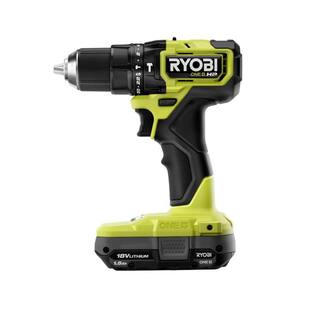 RYOBI ONE+ HP 18V Brushless Cordless Compact 12 in. Hammer Drill Kit with (1) 1.5 Ah Battery and Charger PSBHM01K