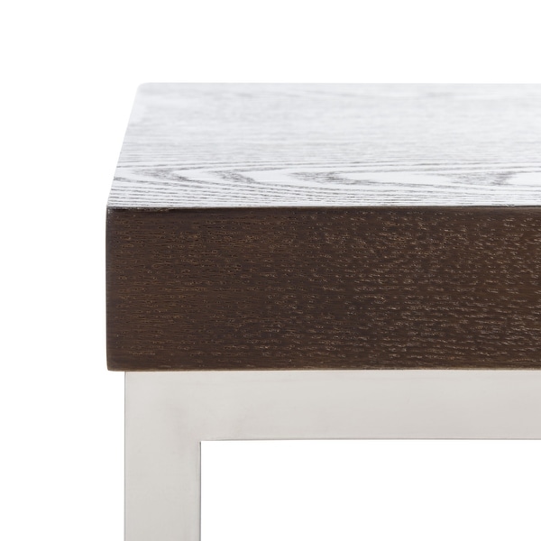 SAFAVIEH Couture High Line Collection Turner Stainless Steel Square End Table - 15.7