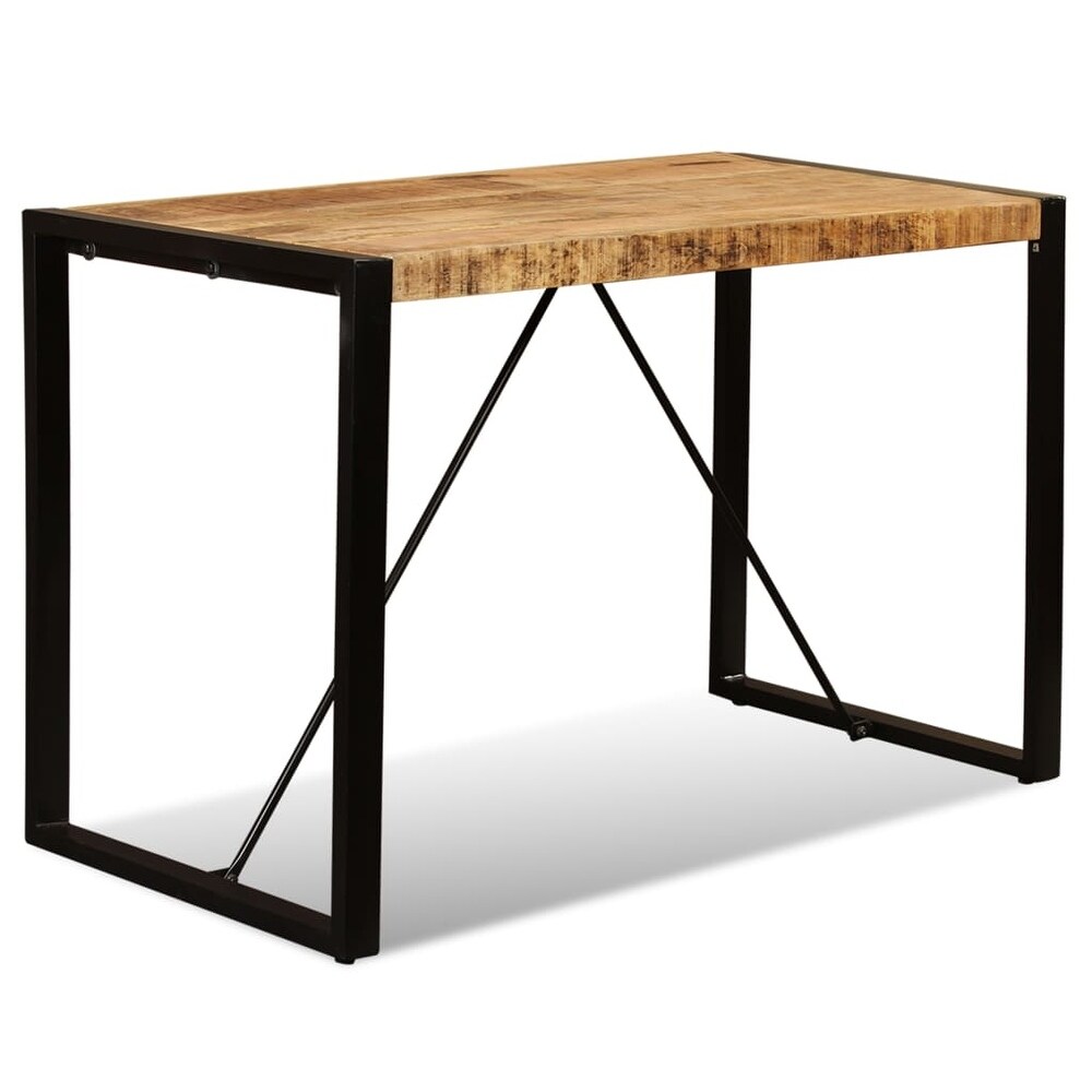 vidaXL Dining Table Solid Rough Mango Wood 47.2\