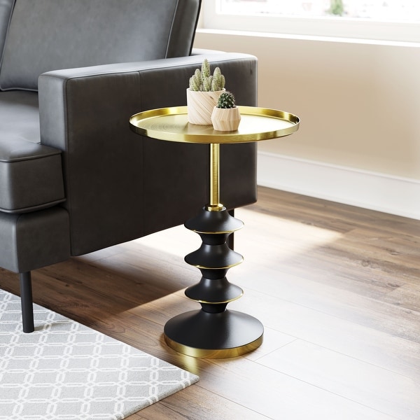 Donahue Side Table Gold and Black - 16