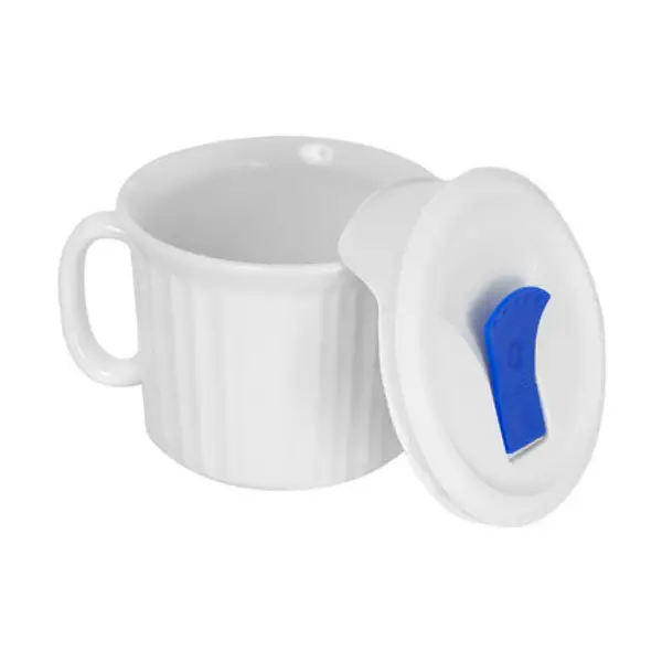 Corelle 20 oz Pop-Ins Mug with Vented Plastic Cover