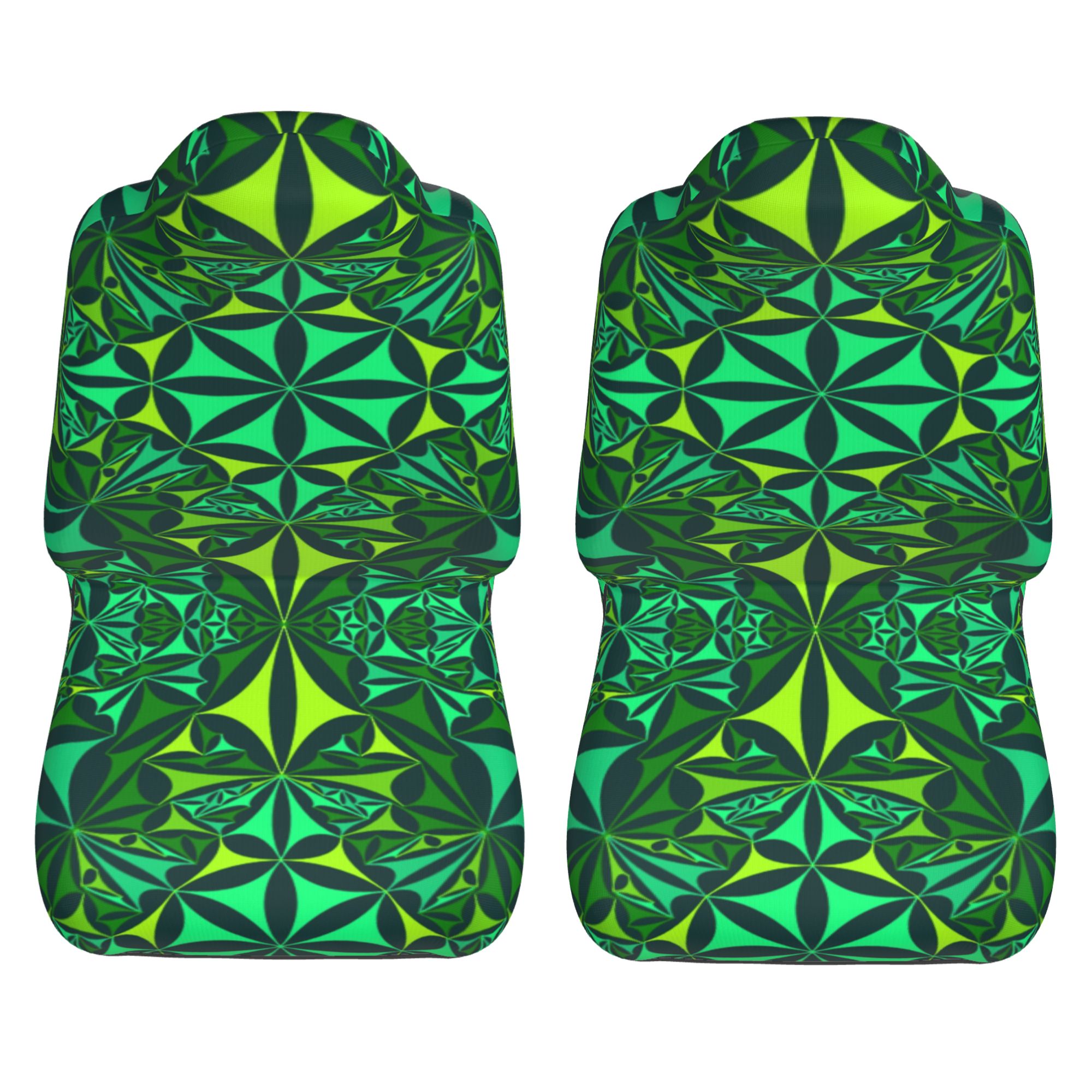 ZICANCN Car Seat Cover Green Shades Kaleidoscope Car Front Seat Covers Protectors ， Automotive Seat Covers for Cars Trucks Suv