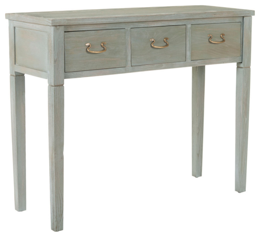 Lou Console With Storage Drawers  Ash Gray   Farmhouse   Console Tables   by Rustic Home Furniture Deco  Houzz