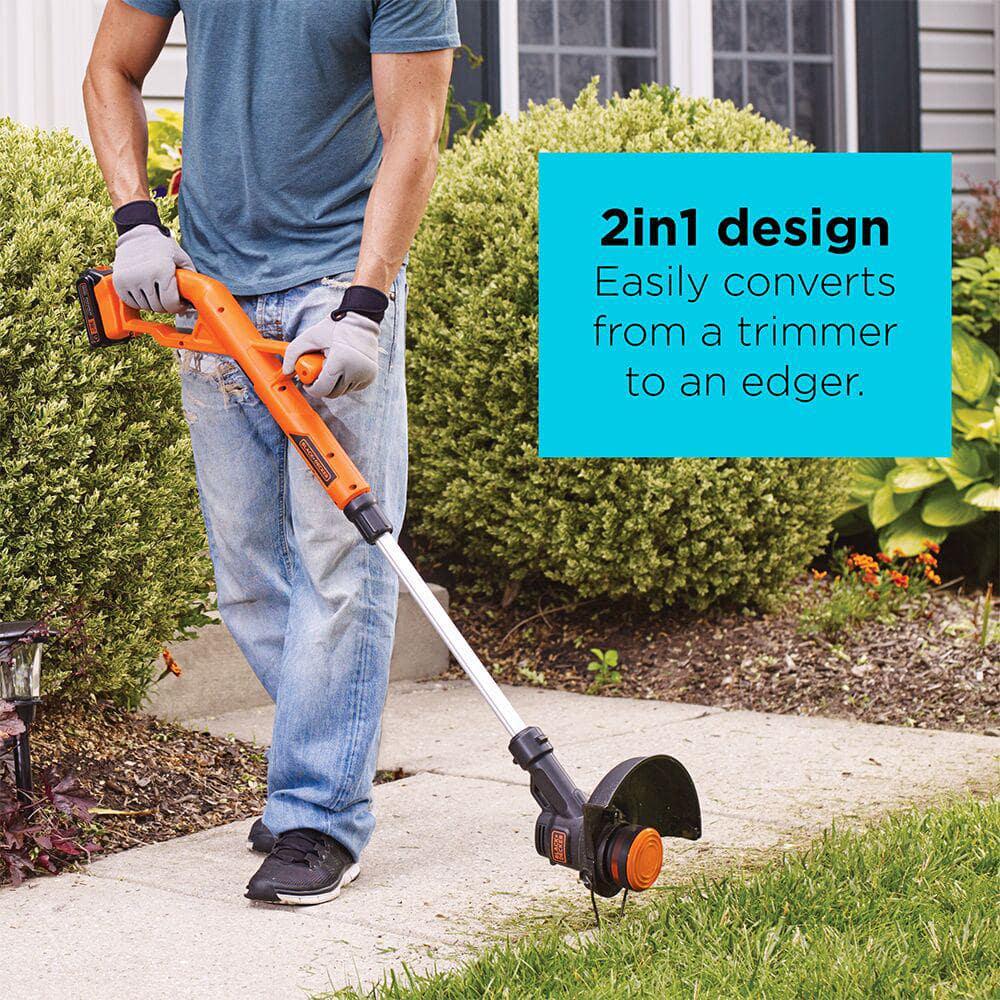 BLACKDECKER 20V MAX Cordless Battery Powered String Trimmer and Leaf Blower Combo Kit with