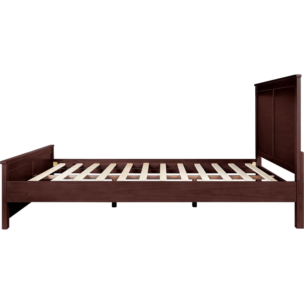 Winston Wooden Platform Bed with Paneled Headboard