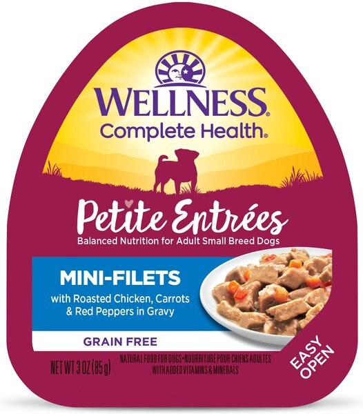 Wellness Petite Entrees Mini-Filets with Roasted Chicken， Carrots and Red Peppers in Gravy Grain-Free Wet Dog Food