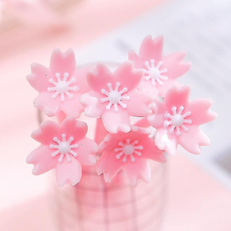 5 Pcs Gel Ink Pen Color Changing Flower Pens Tulip Cherry Blossom Rose Ballpoint Pens Writing Pens R