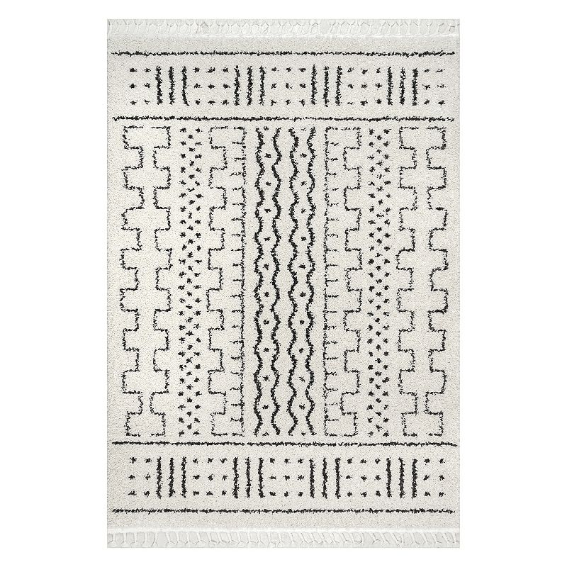 nuLOOM Sophie Moroccan Demarche Tassel Rug