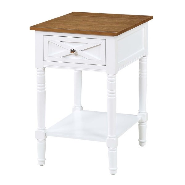 The Gray Barn Cranesbill Country End Table with Charging Station