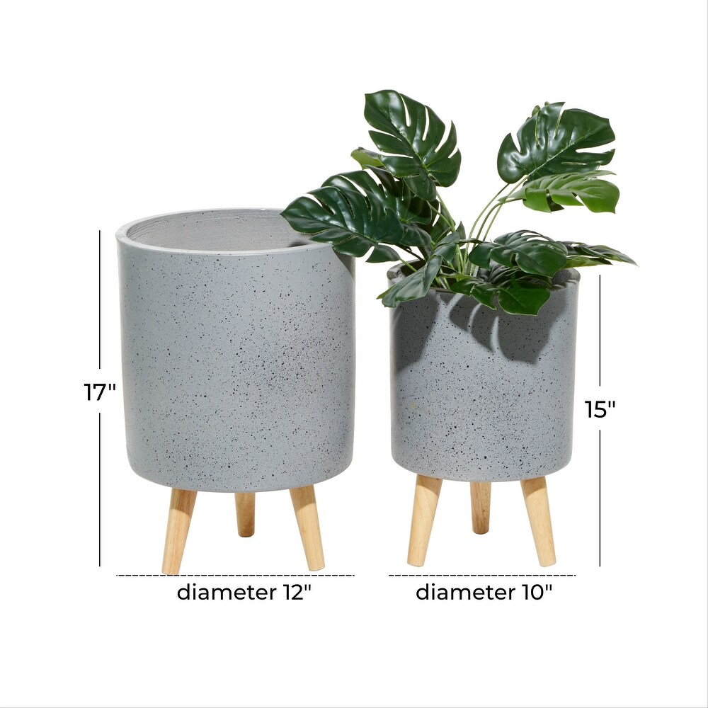 MgO Contemporary Planter (Set of 2)   10 x 10 x 15Round