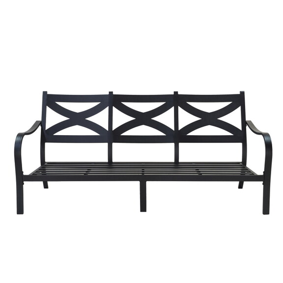 Modern Outdoor Aluminum Sofa with Cushions   Durab...