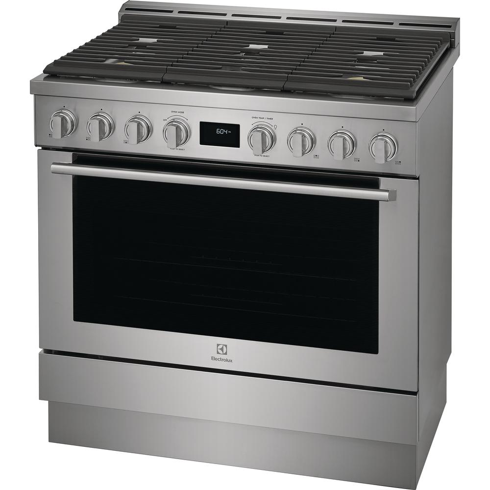 Electrolux 36-inch Freestanding Gas Range with Convection Technology ECFG3668AS