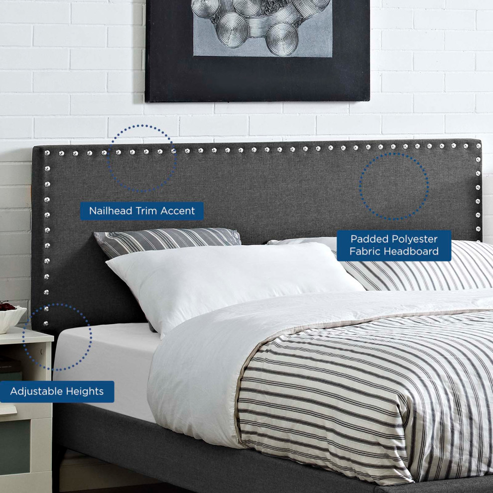 Phoebe Full Upholstered Fabric Headboard   Transitional   Headboards   by Modway  Houzz